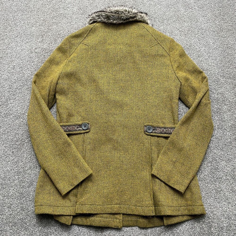 Free People Olive Green Coat with Faux Fur Collar - Picture 4 of 10